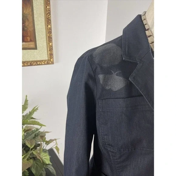 7th Avenue Design Studio New York & Co Blazer Jacket Women's Size M Blue Lined - Picture 4 of 12